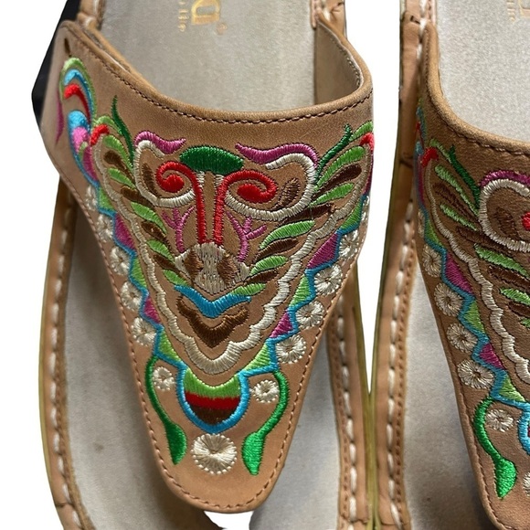 Alegria Vanessa Chrysalis Cognac Boho Embroidered Sandals - Alegria Sz 39 = US 9 - Picture 12 of 16